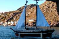 Model of the tour boat Scademia.