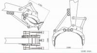 50" CAT 345/349/352  3 Over 2 Material Grapple - Photo 4 of 5