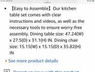 Brand new table and chairs - Photo 2 of 3