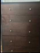 Cappuccino 5 piece bedroom set plus black desk - Photo 1 of 6