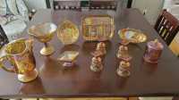 Various carnival glass pieces.
Selling as set.
$150 ...