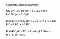 Casement windows (wooden)