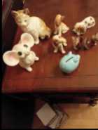 Collection of ceramic ornaments from 50s.  Found in ...