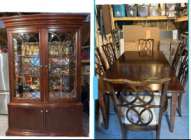 Chairs & table, Buffett and hutch