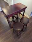 Collapsible table with stools