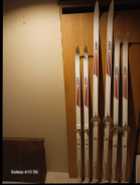 3 pairs of cross country skis (180cm, 195cm and 215cm) ...