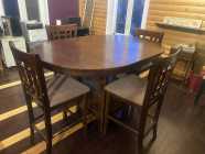 Dark Oak table and chairs