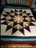 Diamond Star double quilt and runners