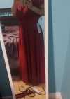 Azazie Daphne Modest-Style Dress (Burgundy) - Photo 2 of 4