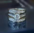 Engagement-Wedding-Anniversary Ring Set