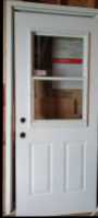 Exterior steel door with vinyl box