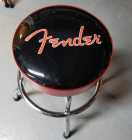 Fender Red Sparkle Logo Swivel Stool 