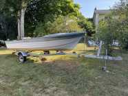 Fiberglass Boat, Motor, and Trailer