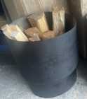 Fire pit with wood