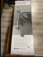 Floor mount bathtub filler