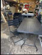 Folding table and 6 folding chairs 