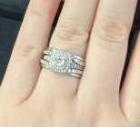 Glacier fire engagement ring/ bridal set - Photo 1 of 6