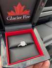 Glacier fire engagement ring/ bridal set - Photo 3 of 6