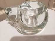 Glass cat candle holder $7