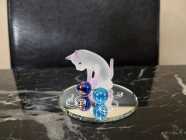 Curious Cat Glass Figure