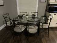 Glass  table set 