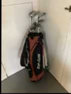Golf clubs and bag