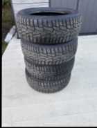 GREAT CONDITION 17&rdquo; studded snow tires
