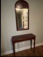 Hall table and mirror. 
