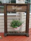Hanging Plant Welcome Stand