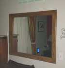 Hardwood framed mirror