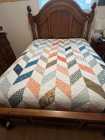 Handmade Herringbone Quilt-Queen Size
