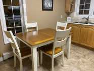 Solid wood table with four chairs 