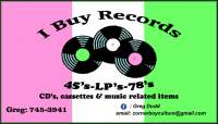 I Buy Records, LP's, CD's, Cassette Collections