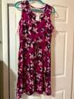 Magenta floral print dress (NEW)