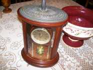 Mantel Clock - Bombay Company Inc Cherry Wood Anni