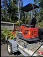 Mini excavator with trailer 