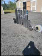 New wood stove chimney complete with fitting and a