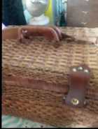 OBO:::: Vintage Wicker Picnic Basket  - Photo 1 of 4