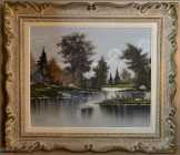 Oil on Canvas Landscape - István Porubszky - Photo 1 of 2
