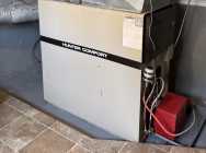 Oil tank, furnace & chimney 