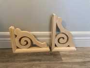 For Sale: Pair of Wooden Shelf Brackets/Corbels