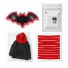 4PC Red Car Kit: Solar Bat, USB, 20 Hub Stickers