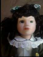 Porcelain Doll 16" w/stand with handmade display c - Photo 1 of 4