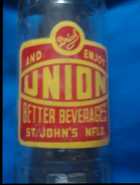 Very rare UNION BETTER BEVERAGES Bottle St. John's