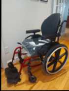 Red Quickie QXI manual wheelchair 