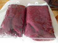 Rod pocket window panels (4), Burgundy color.