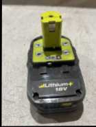 RYOBI 18V LITIUM+ BATTERY FOR SALE - Photo 1 of 2