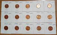 Set of 15 1962 UNC Canadian Pennies - Photo 1 of 5