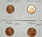 Set of 15 1962 UNC Canadian Pennies - Photo 2 of 5