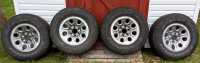 Set of Four Used Truck Tires with Rims  P265/70R17